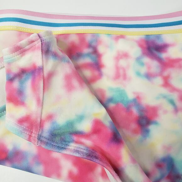 Adore Me Gisele Contour Tie Dye Banded Bikini Set High Waisted S/M Pastel Swim - Picture 4 of 8